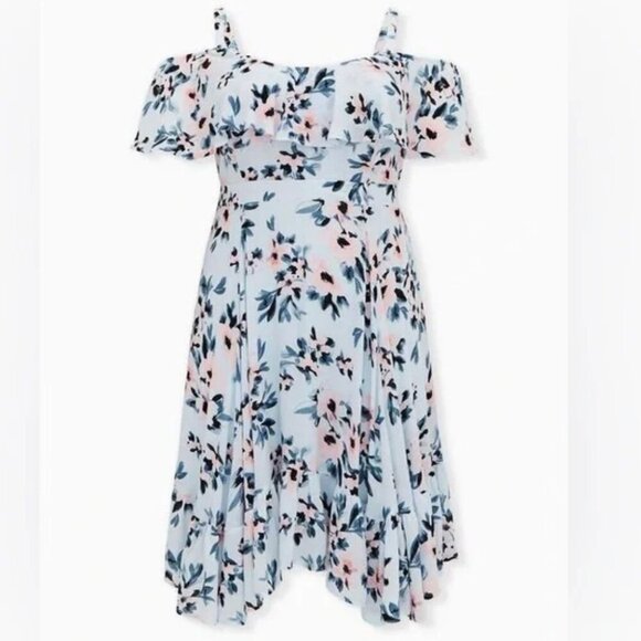 Torrid Floral Off the Shoulder Dress - Picture 1 of 14